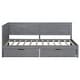 preview thumbnail 14 of 13, Twin Platform Daybed with 2 Drawers, Wood Daybed Grey