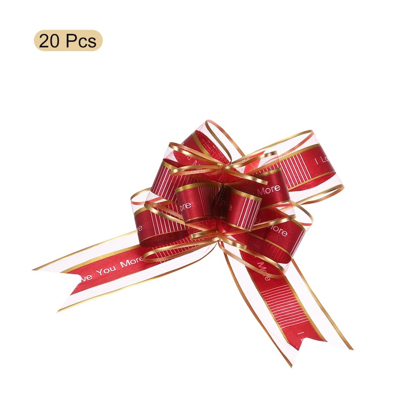 20pcs 9" Large Pull Bow Love You Gift Wrapping Bows Ribbon Organza