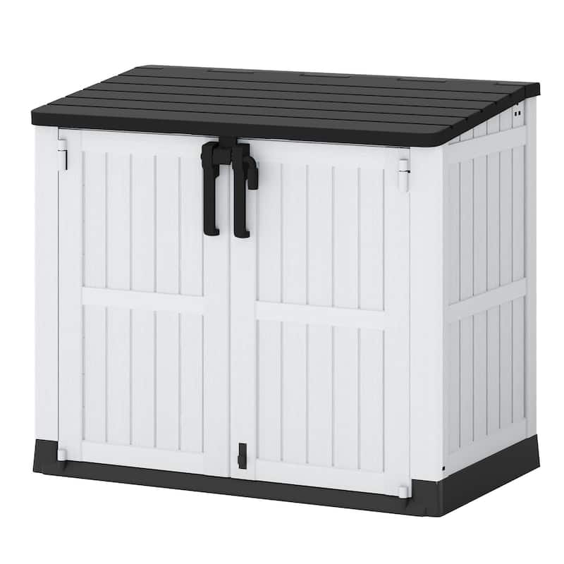 36 Cu Ft Waterproof Outdoor Resin Tool Shed - White