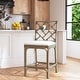 preview thumbnail 4 of 67, Natural Rattan Handmade Chippendale Cushioned Bar Stool by East at Main Grey Wash - Counter Height