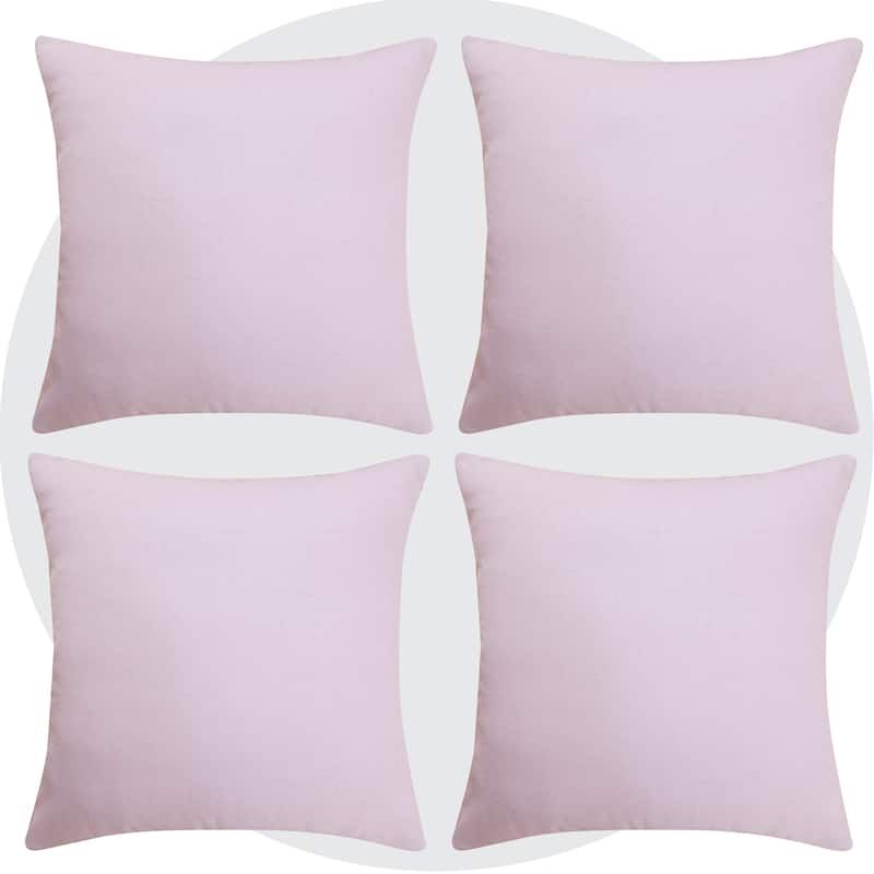 Deconovo Faux Linen Throw Pillow Covers 4 PCS(Cover Only)