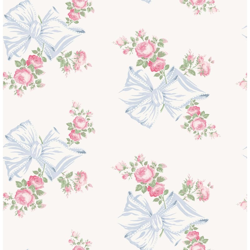 LoveShackFancy Rosa Beaux Pastel Blue Peel and Stick Wallpaper