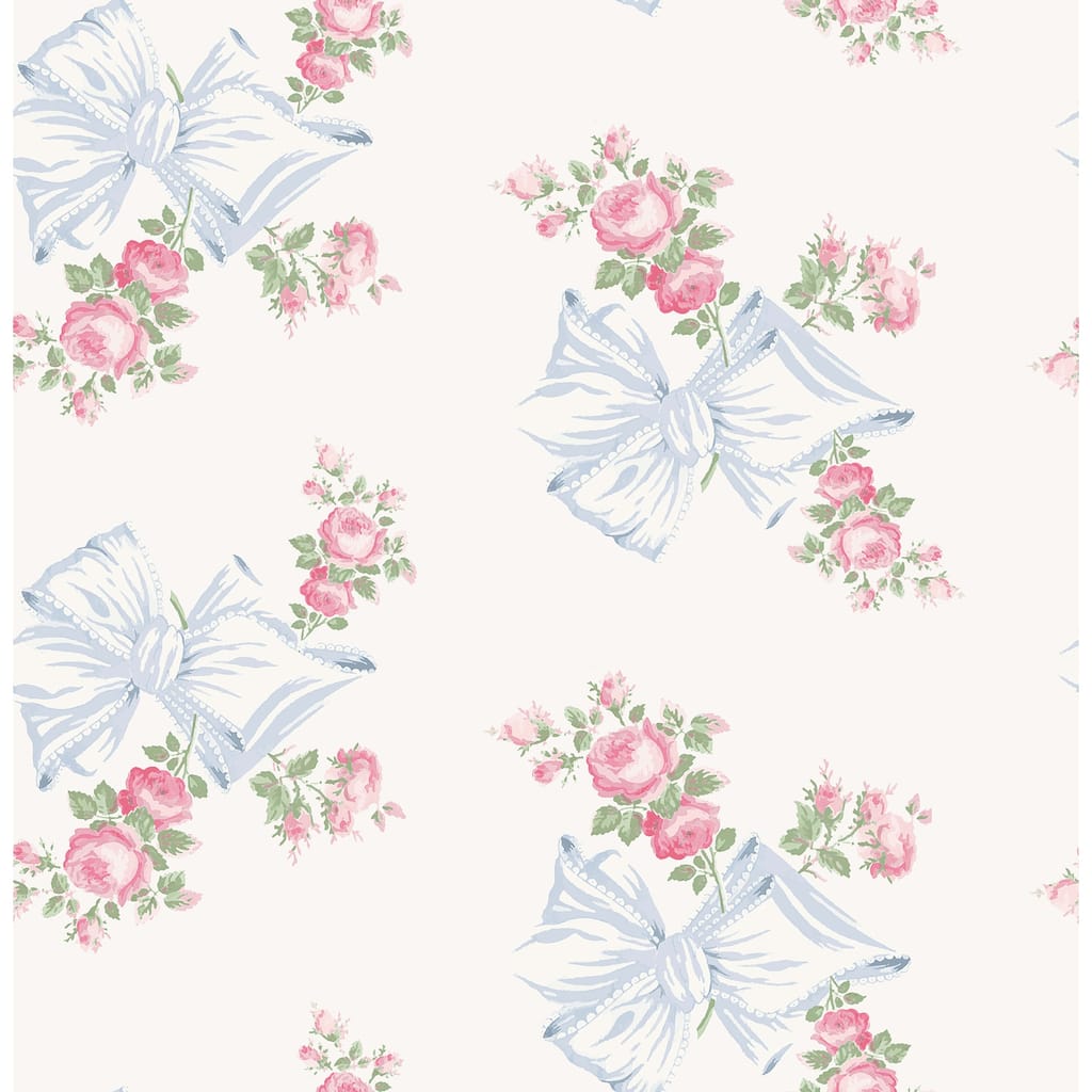 LoveShackFancy Rosa Beaux Pastel Blue Peel and Stick Wallpaper