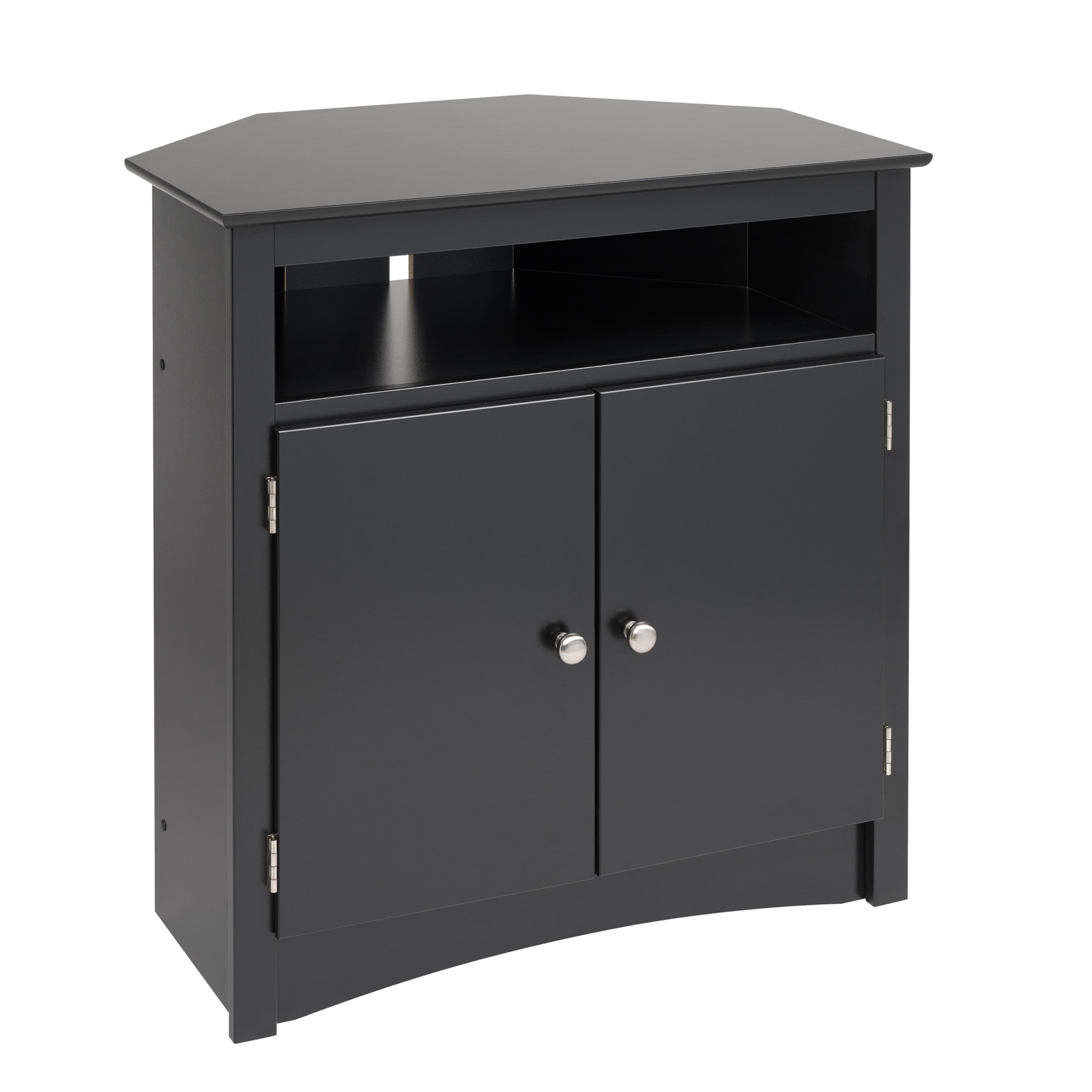 Sonoma 32" Tall Corner TV Cabinet Stand Black NEW 