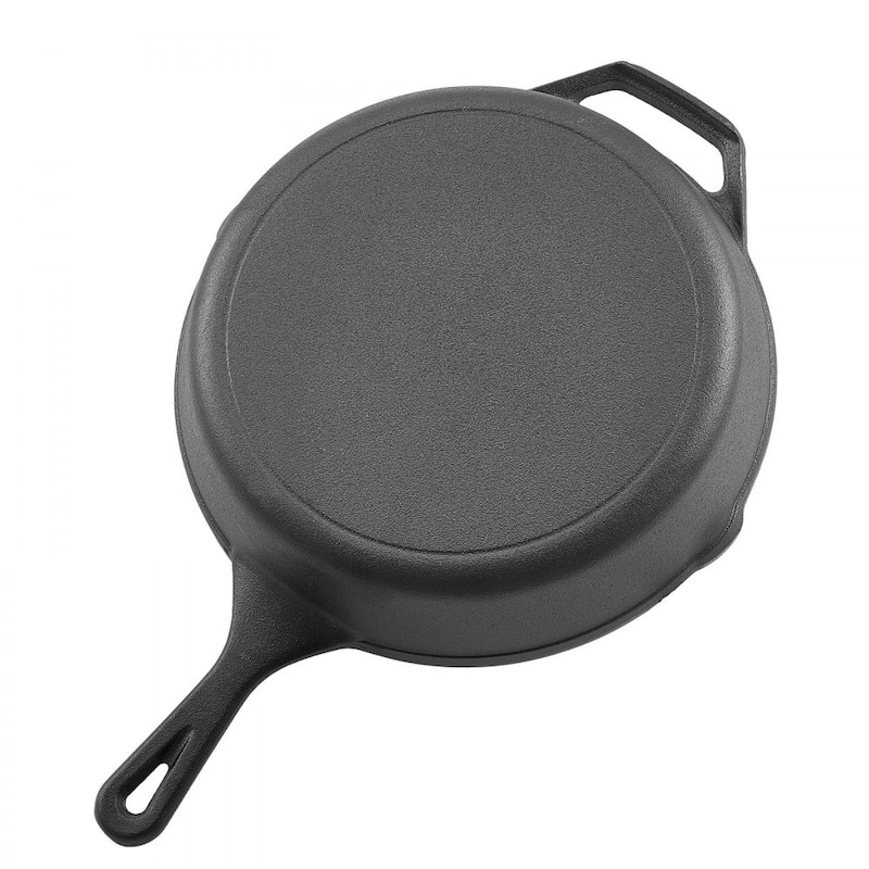 4-Piece Cast Iron Skillet Frying Pan Set with Silicone Handle Covers for Professional Home Cooking