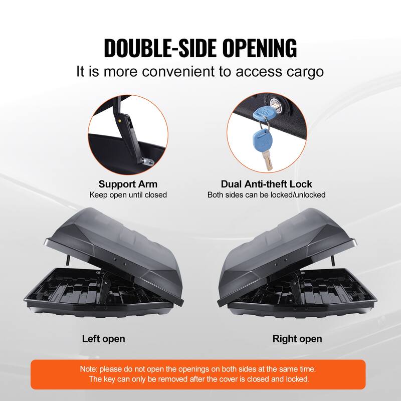 Rooftop Cargo Carrier for most Crossbar, for Car, Wagon, SUV - 22 cu.ft 20.8-40.5 inch