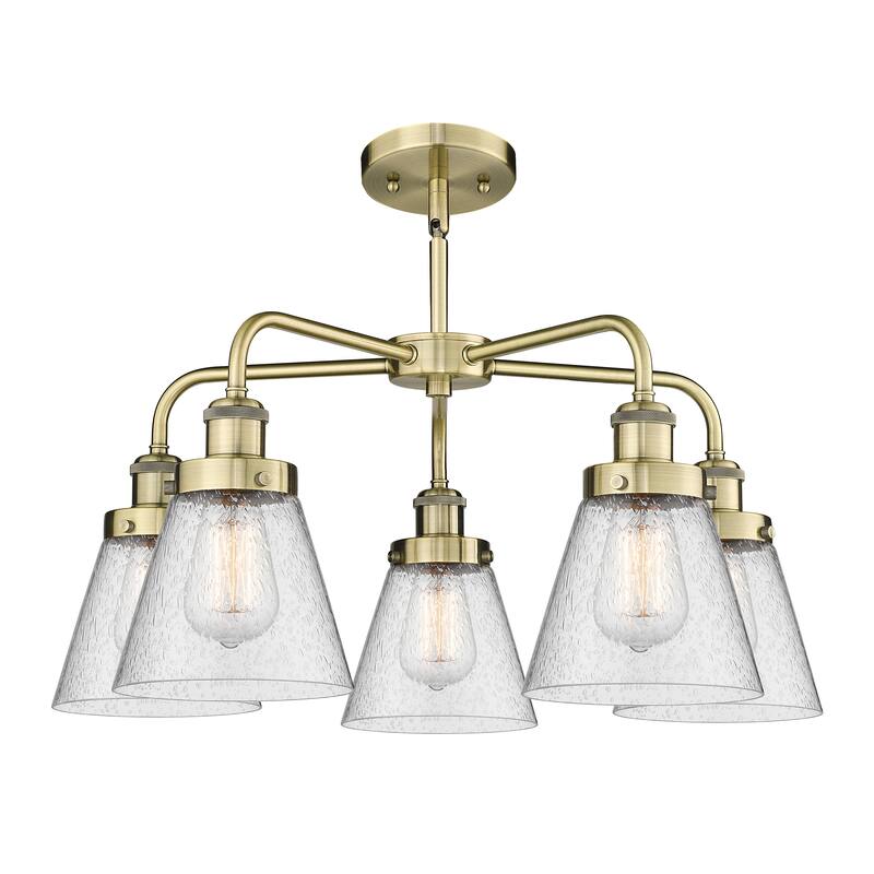 Innovations Lighting Cone - 5 Light 24" Stem Hung Chandelier