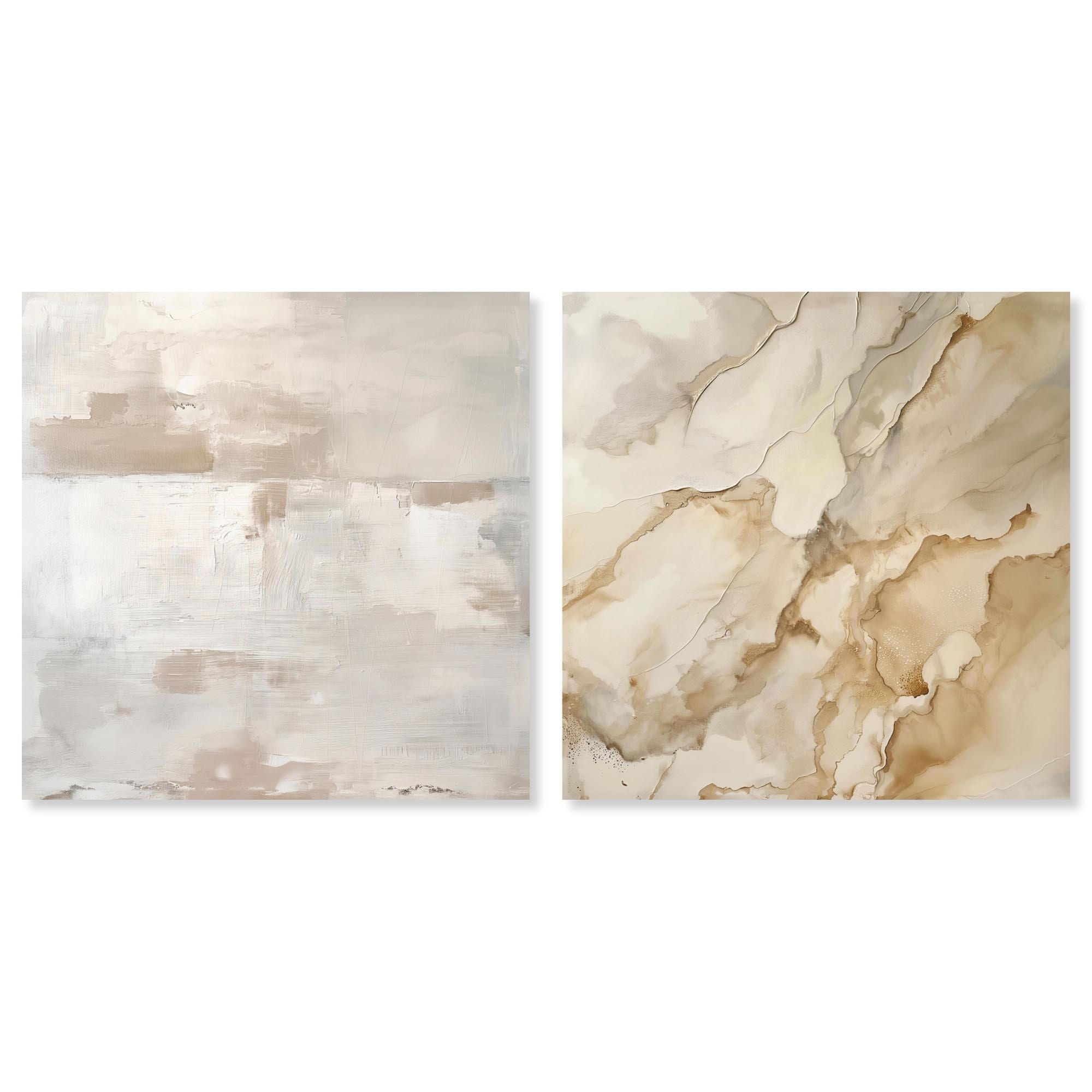 Neutral Luxe Harmony Set Canvas by Art Remedy, Gallery Wrapped
