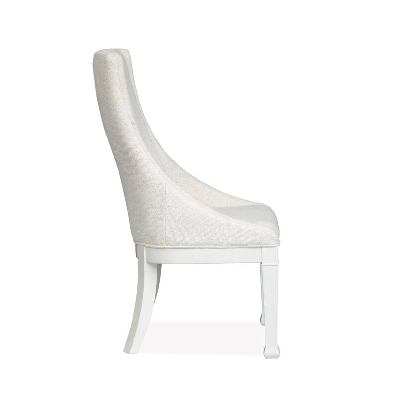 Magnussen Home Kingston Whisper White And Cerused Nutmeg Upholstered Host Chair Two Pack - 23.5''W x 25.5''D x 41.25''H