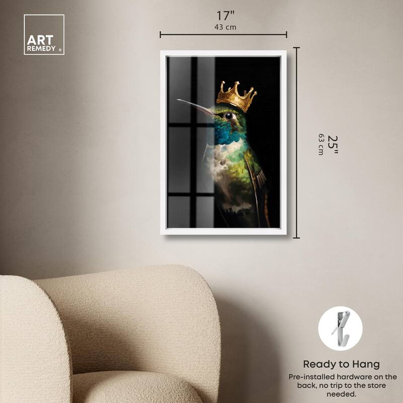 Crowned Azure Bird I Shadowbox by Art Remedy
