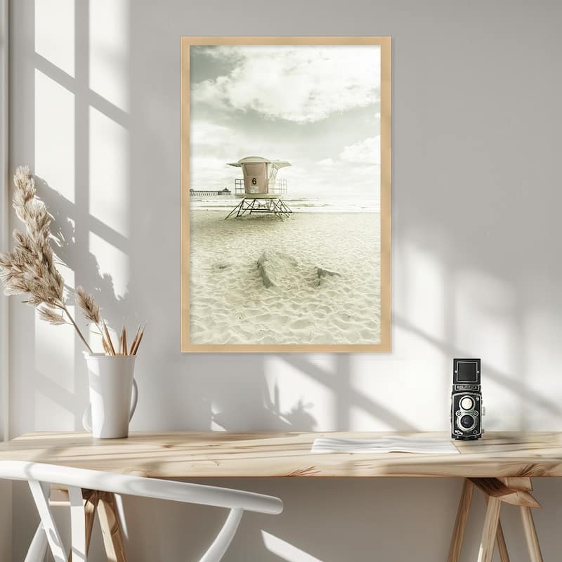 " Vintage Imperial Beach" Framed Textured Wall Art