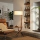 preview thumbnail 5 of 7, Mid-Century Wood Tripod Floor Lamp with Table