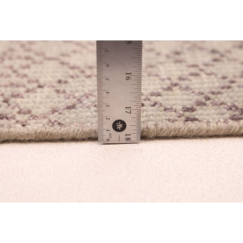 ECARPETGALLERY Hand-knotted Silk Shadow Grey Silk, Wool Rug - 5'2 x 7'6