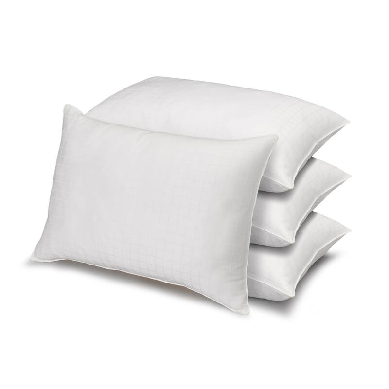 Cotton Windowpane Pillow, Side/Back Sleeper Firm, King (Set of 4)