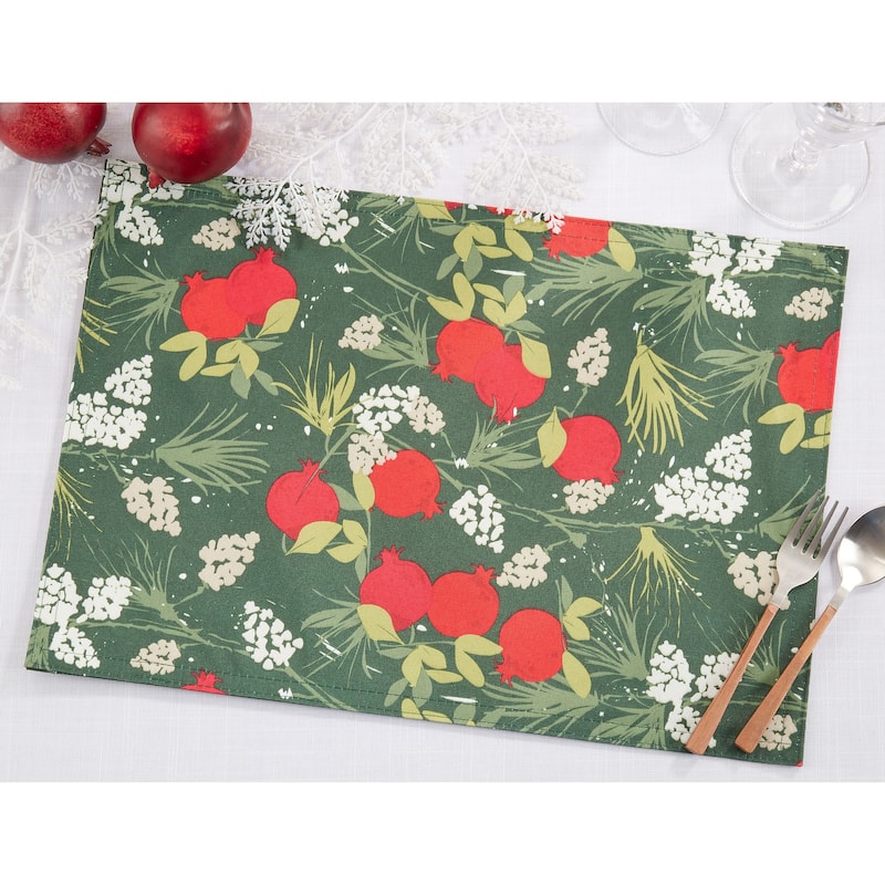 Pomegranate Design Holiday Placemats (Set of 4)