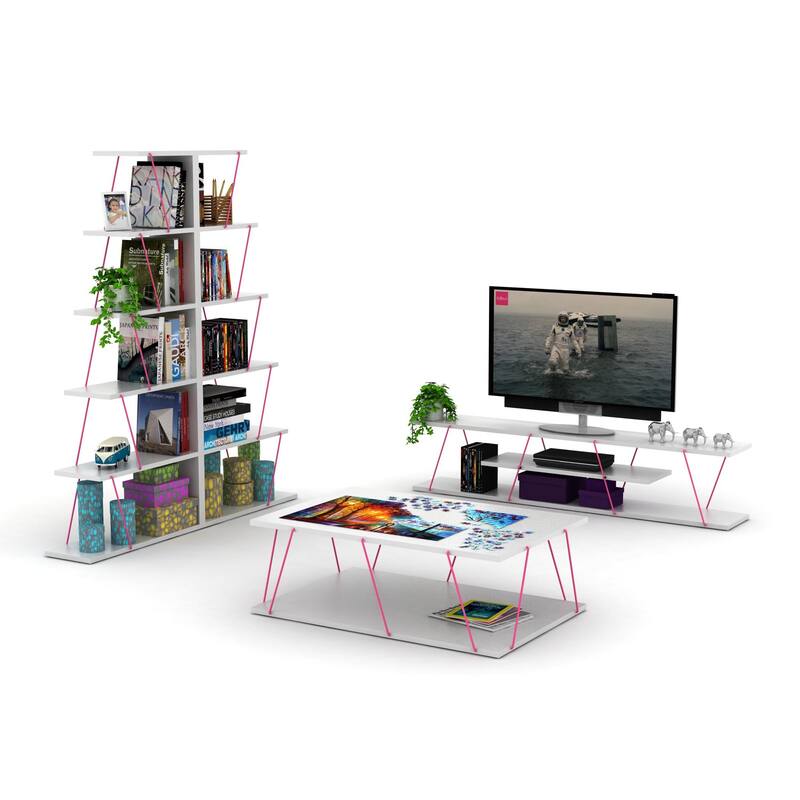 Modern 5 Tier Narrow Ladder Bookshelf