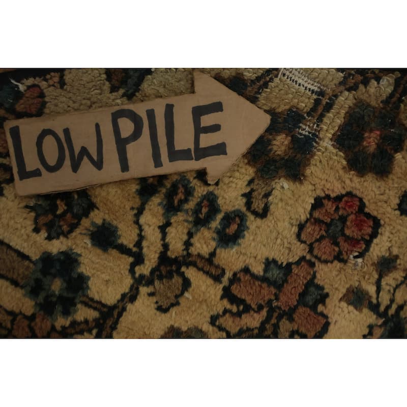 Hand Knotted Oriental 100% Wool Carpet Traditional Floral Beige & Ivories Hamedan Area Rug - 6' 7'' X 6' 6''