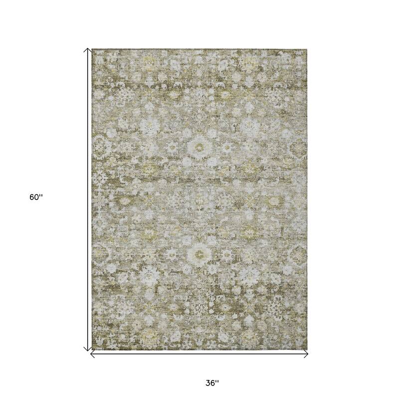 HomeRoots Oriental Traditional Rectangle Outdoor Rug