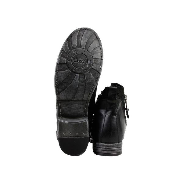 Shop Gbx Tacks Mens Black Leather Casual Dress Zipper Boots Shoes