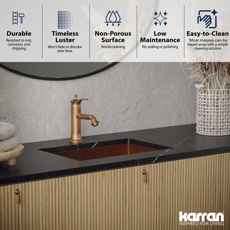 Karran Cinox Stainless Steel Rectangular Undermount Sink