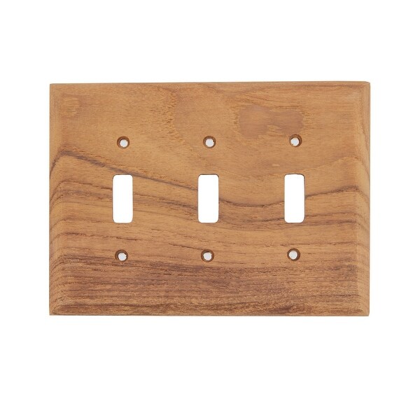 Shop Teak 3 Toggle Switch Cover/Plate - Switch Cover - On ...