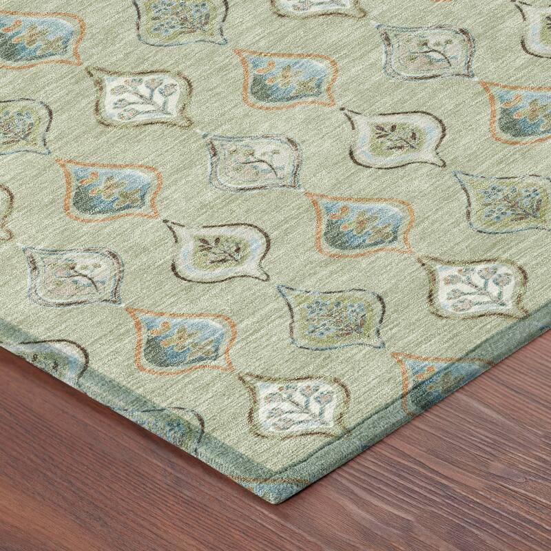 Machine Washable Indoor/ Outdoor Casual Greenwood Chantille Rug