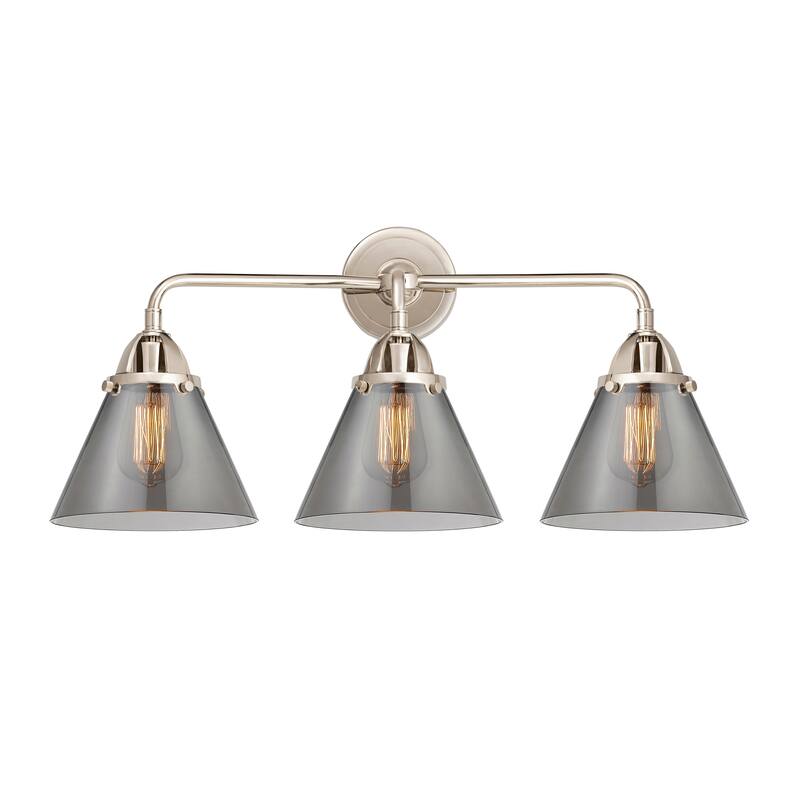 Innovations Lighting Nouveau 2 Cone - 3 Light 26" Bath Vanity Light
