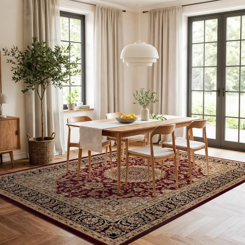 World Rug Gallery Traditional Oriental Medallion Area Rug