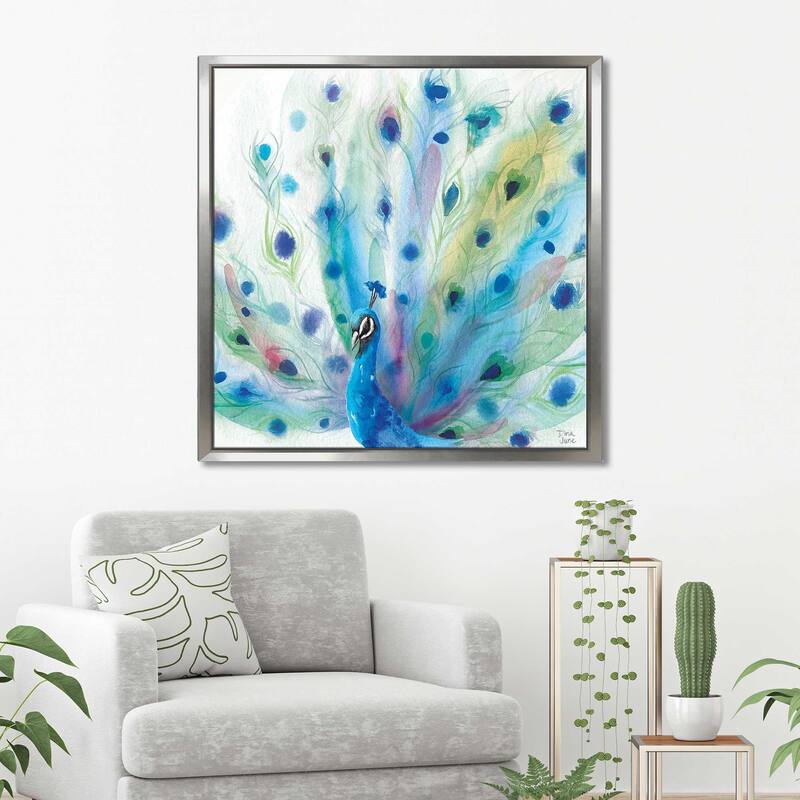 "Peacock Glory V" Print on Floating Canvas