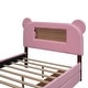 preview thumbnail 6 of 7, Full Size Upholstered Storage Platform Bed with Cartoon Ears Headboard