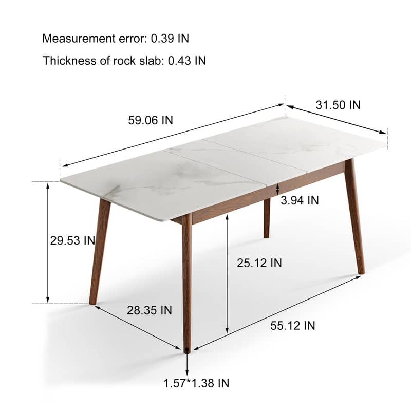 Walnut Solid Oak Extendable Round Corner Dining Table, Seats 6-8