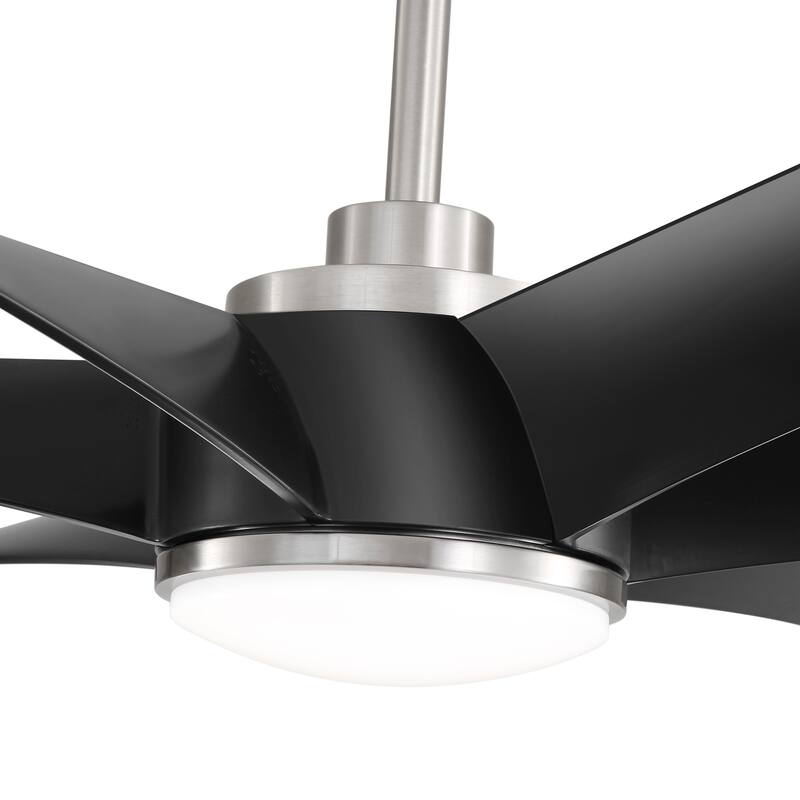65-in Indoor Large LED Ceiling Fan with Light Remote (6-Blade)