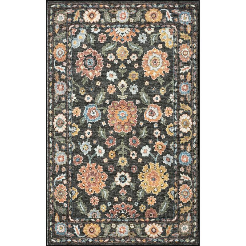 Smart Wash Ambient Glam Oriental Indoor Polyester Area Rug