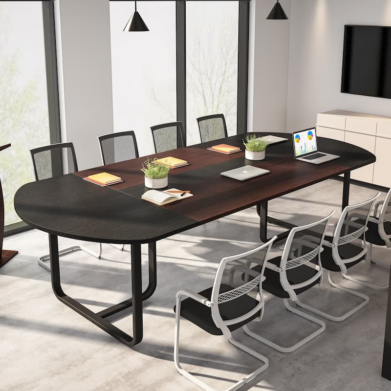70.86" Oval Arc Conference Table, Large 6FT Meeting Tables for Home Office