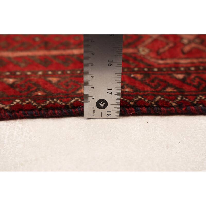 ECARPETGALLERY Hand-knotted Teimani Black, Red Wool Rug - 3'4 x 5'11