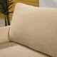 Modern Loveseat Square Arms Upholstered Velvet Sofa with Pillows
