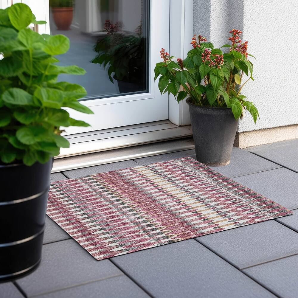 Machine Washable Indoor/ Outdoor Chantille Moroccan Boho Rug