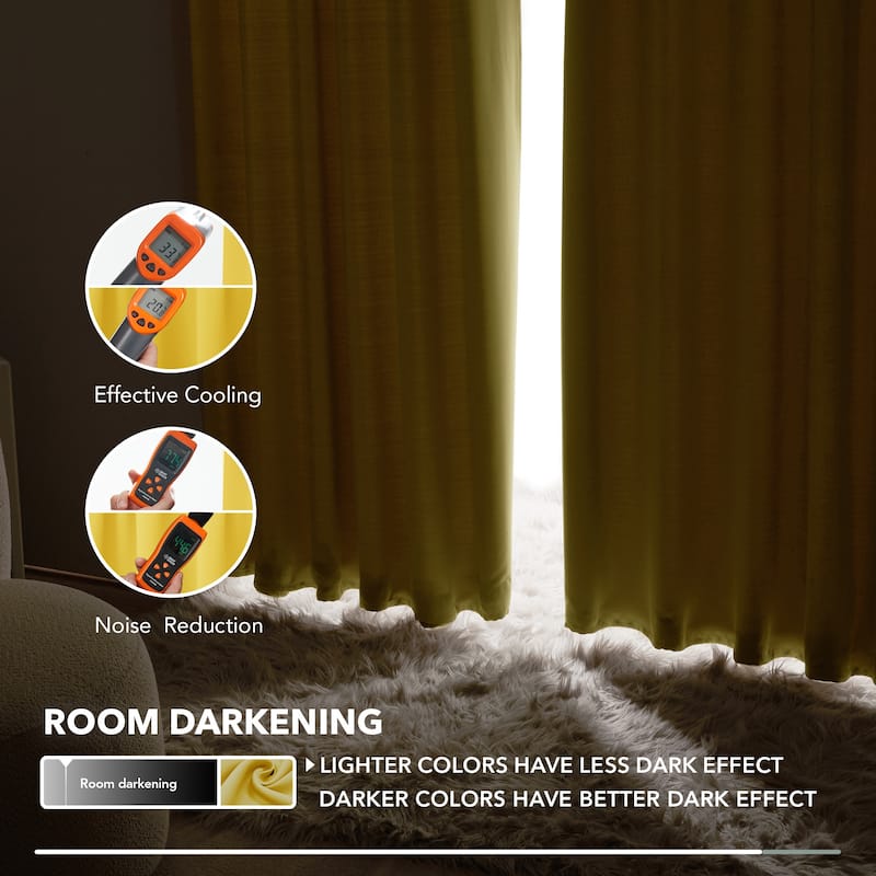 Deconovo Back Tab Blackout Curtains (2 Panel)