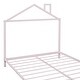 preview thumbnail 7 of 25, Full Size Metal Platform Bed with House-Shaped Headboard for Kids