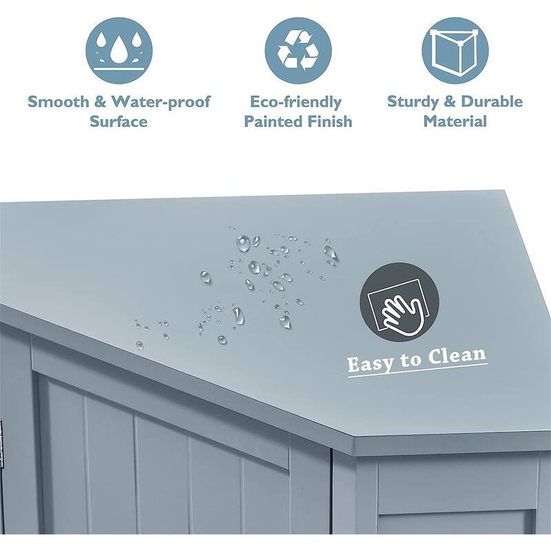Bathroom Storage Cabinet with Adjustable Shelves,Free Standing Corner Cabinet with Single Door,Freestanding Floor Cabinet