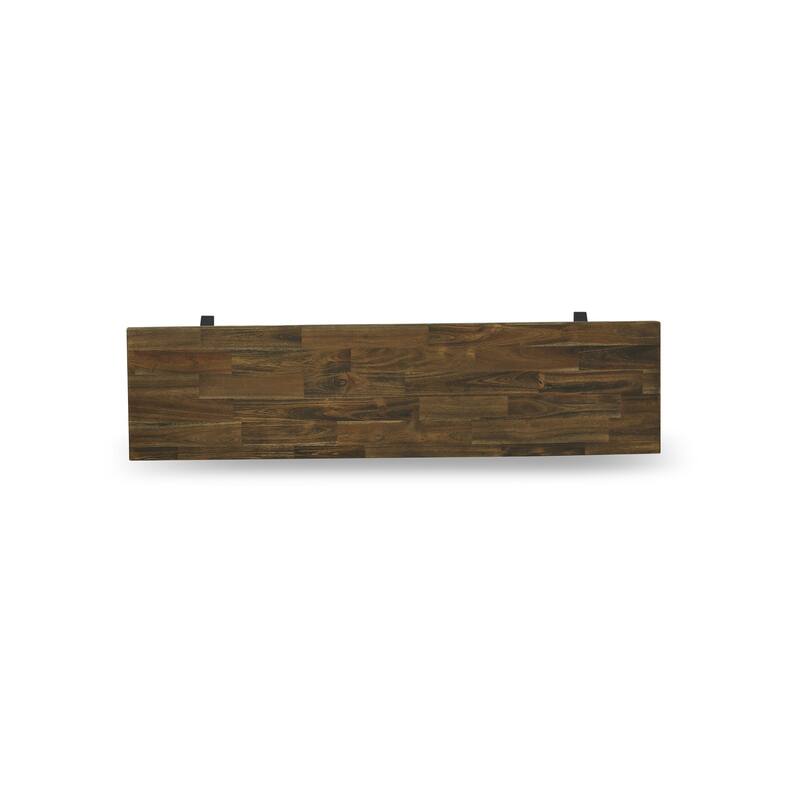 East West Furniture X-Style Modern Dining Room Bench with Wooden Seat(Finish Options)