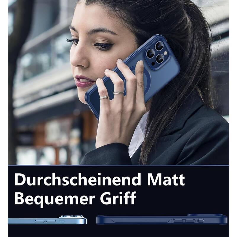 iPhone 15 Pro Max 360° Adjustable Stand with Camera Protection Compatible with MagSafe, Invisible Magnetic Ring Case Non-Slip