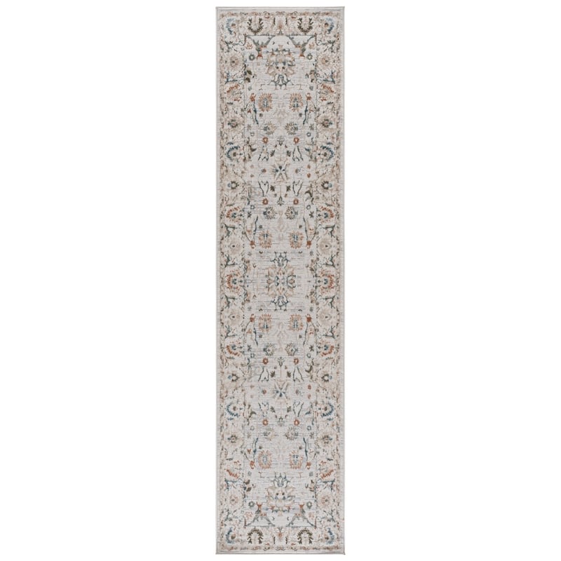 SAFAVIEH Maven Beong Traditional Floral Rug - 2'2" x 9' Runner - Ivory/Light Blue