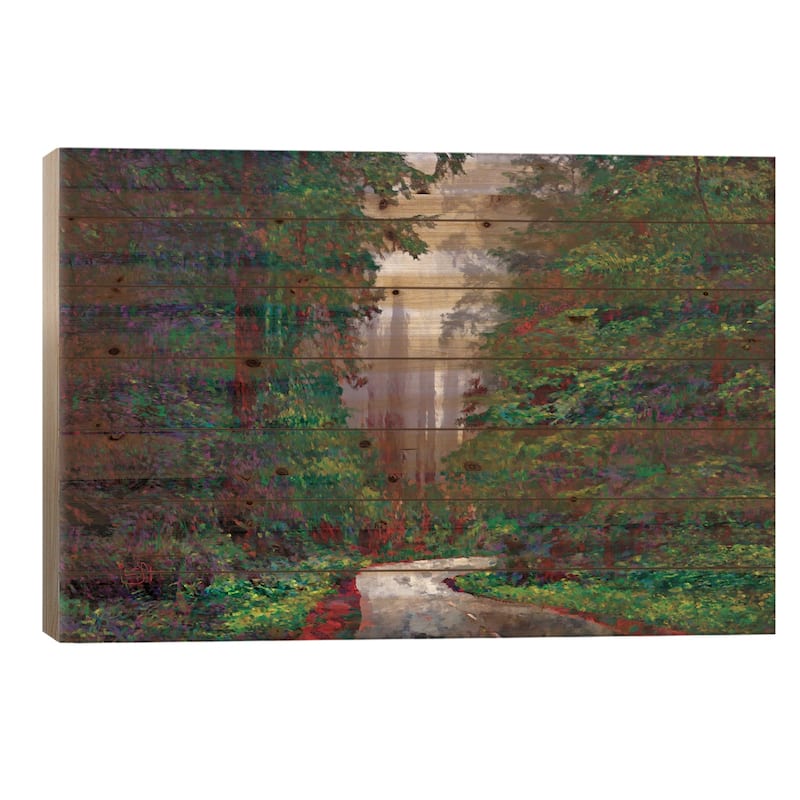 Redwoods I Print On Wood by Lisa Robinson - Multi-Color - 18x26x1.5