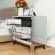 preview thumbnail 3 of 19, Glam Mirror Nightstand Bedside Table with 3 Drawer Chest