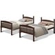 preview thumbnail 7 of 8, Costway Wood Solid Hardwood Twin Bunk Beds Detachable Safety Rail