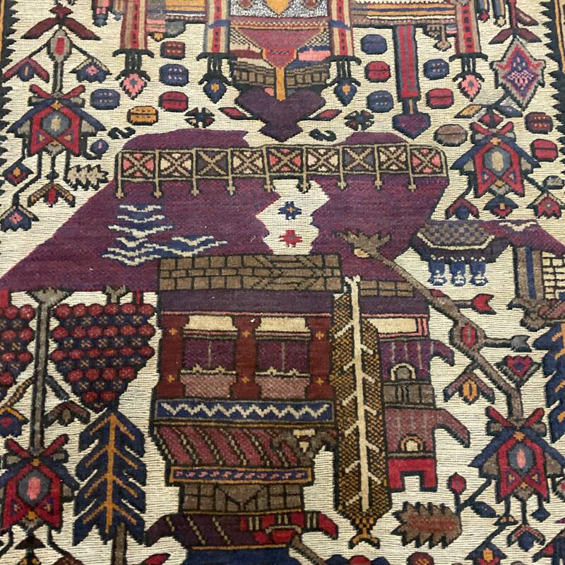 HERAT ORIENTAL Handmade Soumak Wool Rug - 4'4" x 6'