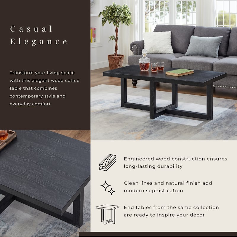 Roundhill Furniture Luno Contemporary Coffee Table
