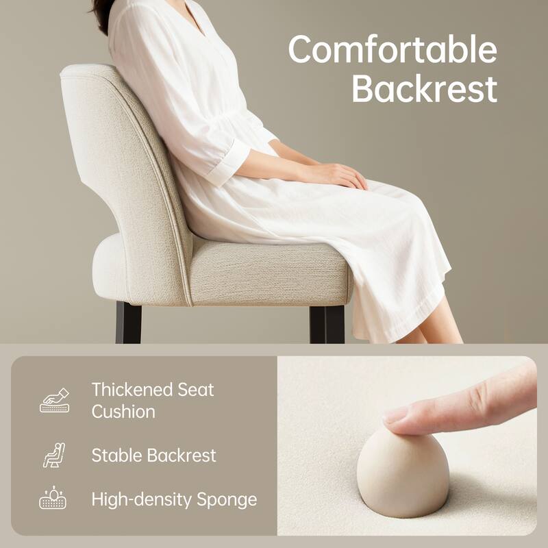 Set of 2/4/6 Modern Fabric Upholstered Dining Room Chair Kitchen Chairs with Wood legs