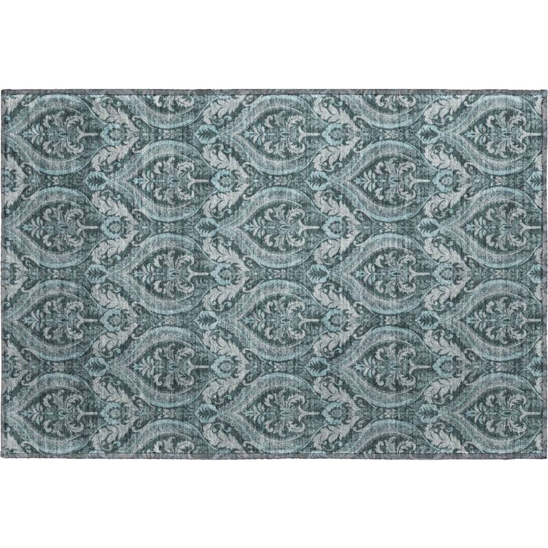 Premium Washable Super Soft Traditional Damask Mayfield Rug